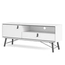 Ry Matt 1 Door 1 Drawer White TV Unit by Lavishway | TV Units Cabinets-41248