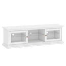 Paris 2 Doors White Wide TV Unit by Lavishway | TV Units Cabinets-41959