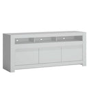 Novi 3 Door TV Cabinet in Alpine White by Lavishway | TV Units Cabinets-41741
