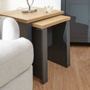Oak Effect Nest of 2 Side & End Tables by Lavishway | Nest of Tables-39210