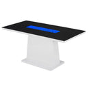 Matrix Blue LED Light White Dining Table by Lavishway | Dining Tables-38010
