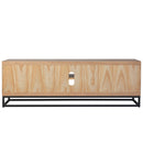 Swellegant Oak Finish Large TV Unit by Lavishway | TV Units Cabinets-32403