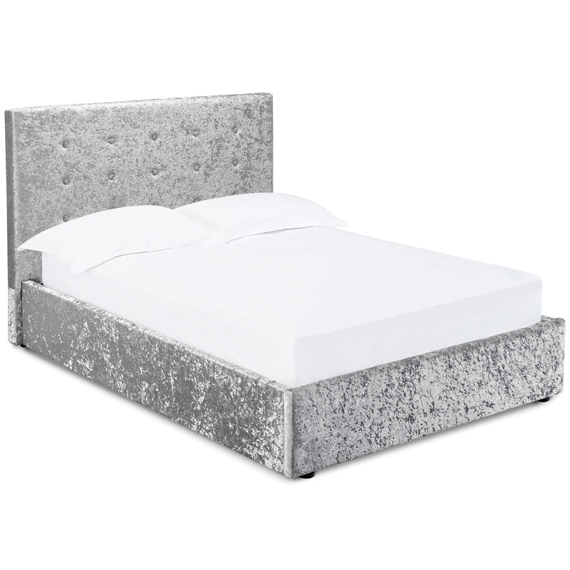 Rimine Crushed Velvet Double Bed by Lavishway | Ottoman Beds-38042
