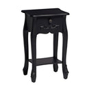 Antoinette Black 1 Drawer Lamp Table by Lavishway | Side Tables-30850