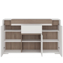 Toronto Oak 3 Door Combi Modern Sideboard by Lavishway | Sideboards-44561