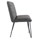 Studded Back Grey Leather Dining Bench by Lavishway | Dining Benches-31397