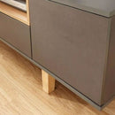 Grey & Oak Finish 2 Door 1 Drawer TV Unit by Lavishway | TV Units Cabinets-43145
