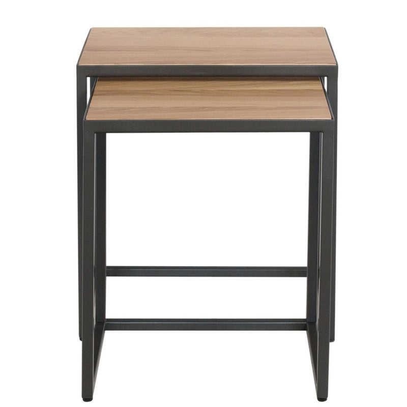 Swellegant Oak Finish Nest Of 2 Table by Lavishway | Nest of Tables-32391