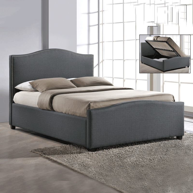 Brunswick Fabric Ottoman Bed With Side Lift by Lavishway | Ottoman Beds-35813