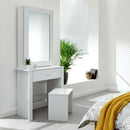 Sliding Mirror Dressing Table in White by Lavishway | Dressing Tables-43513