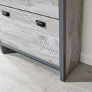 2 Door Grey Shoe Storage Cupboard With Drawer by Lavishway | Shoe Cabinets-43250