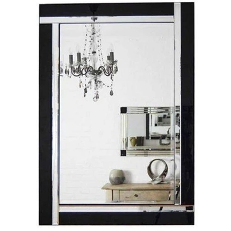 Modern Black Silver Large Mirror by Lavishway | Wall Mirrors-41667