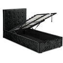 Rimini Crushed Velvet Single Ottoman Bed by Lavishway | Ottoman Beds-37993