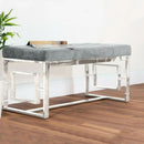 Upholstered Velvet Blush Seat Bench by Lavishway | Benches & Storage Benches-41587