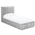 Rimini Crushed Velvet Single Ottoman Bed by Lavishway | Ottoman Beds-37990