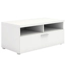Napoli White Wooden Single Drawer TV Unit by Lavishway | TV Units Cabinets-41186