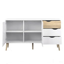 Oslo 3 Drawers 2 Doors Large Sideboard by Lavishway | Sideboards-41831