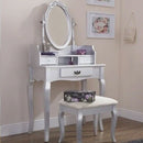 Set of Stylish Dressing Table in Silver by Lavishway | Dressing Tables-38709