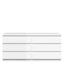 Naia White High Gloss 6 Drawer Chest by Lavishway | Chest Of Drawers-41002