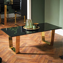 Antibes High Gloss Black & Gold Coffee Table by Lavishway | Coffee Tables-37712