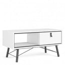 Ry Matt White 1 Drawer Coffee Table by Lavishway | Coffee Tables-41323