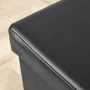 Black Faux Leather Storage Bench by Lavishway | Benches & Storage Benches-39391