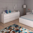 Naia White High Gloss 6 Drawer Chest by Lavishway | Chest Of Drawers-40999