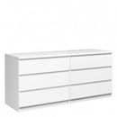 Naia White High Gloss 6 Drawer Chest by Lavishway | Chest Of Drawers-41000