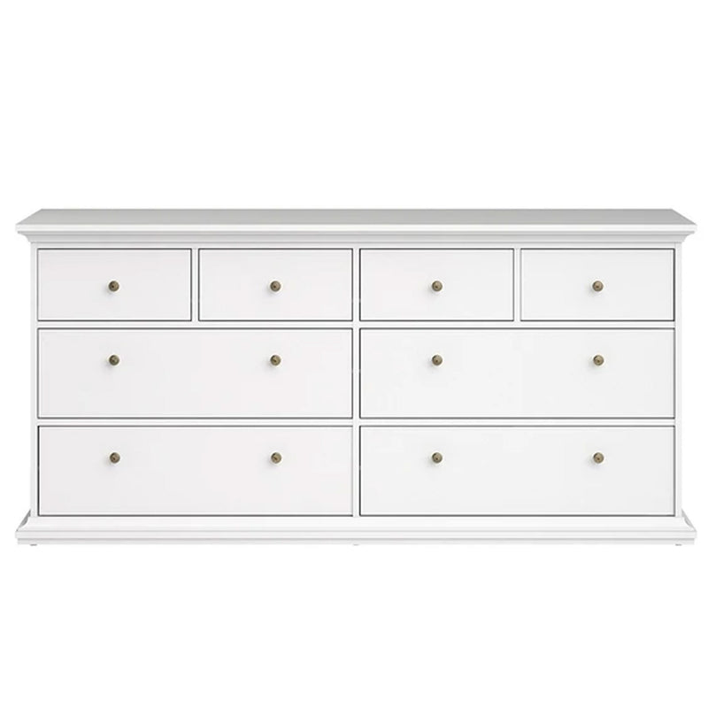 Paris Wooden White 8 Chest Of Drawers by Lavishway | Chest Of Drawers-42151