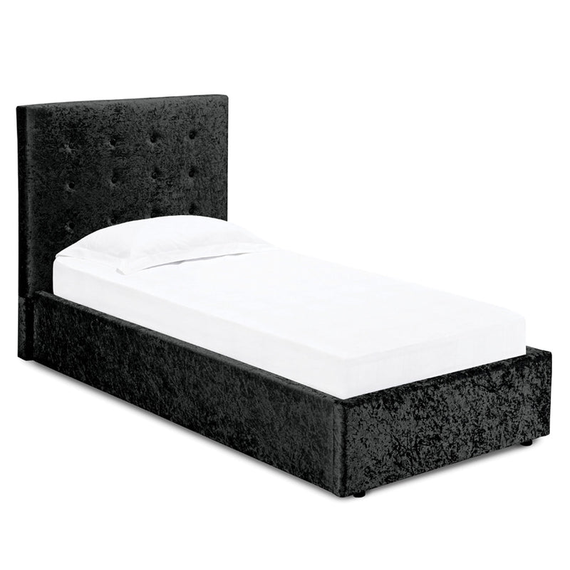 Rimini Crushed Velvet Single Ottoman Bed by Lavishway | Ottoman Beds-37992