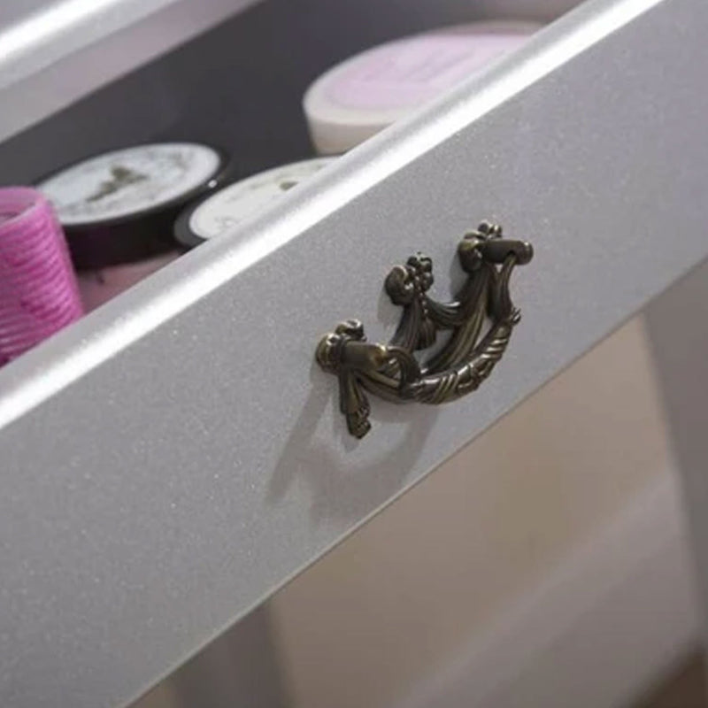 Set of Stylish Dressing Table in Silver by Lavishway | Dressing Tables-38711