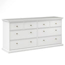 Paris Wooden White 8 Chest Of Drawers by Lavishway | Chest Of Drawers-42148