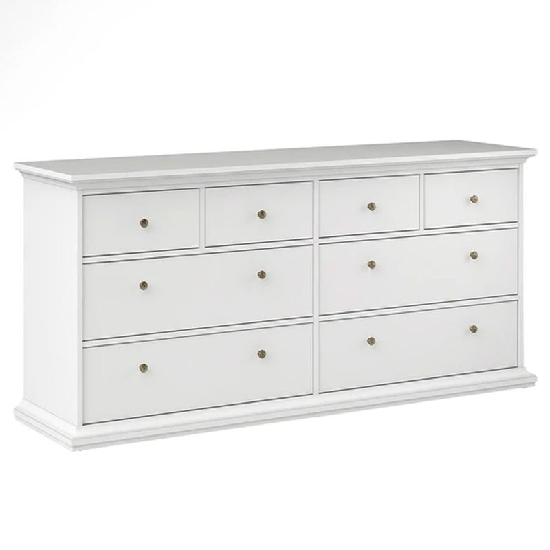 Paris Wooden White 8 Chest Of Drawers by Lavishway | Chest Of Drawers-42148