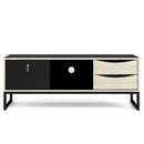 Stubbe Oak and Matt Black TV Unit by Lavishway | TV Units Cabinets-41347