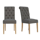 Upholstered Fabric Dining Chair Set of 2 by Lavishway | Dining Chairs-32862