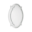 Valentina Decorative Oval Silver Wall Mirror by Lavishway | Wall Mirrors-49855