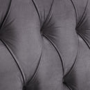 Valentino Grey Velvet Sleigh Bed Frame by Lavishway | Velvet Bed-60587