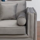 Valiona Silver Corner Sofa Suite by Lavishway | Velvet Sofa-23577