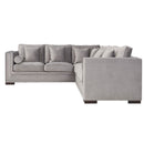 Valiona Silver Corner Sofa Suite by Lavishway | Velvet Sofa-23576