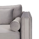 Valiona Silver Corner Sofa Suite by Lavishway | Velvet Sofa-23581