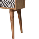 Vector 2 Drawers Screen Printed Bedside Table by Lavishway | Bedside Tables-51955