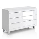 Vega 3 Door White High Gloss Chest of Drawers by Lavishway | Chest Of Drawers-23555