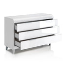 Vega 3 Door White High Gloss Chest of Drawers by Lavishway | Chest Of Drawers-23554