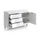 Vega White High Gloss Chest Of Drawers by Lavishway | Chest Of Drawers-23551