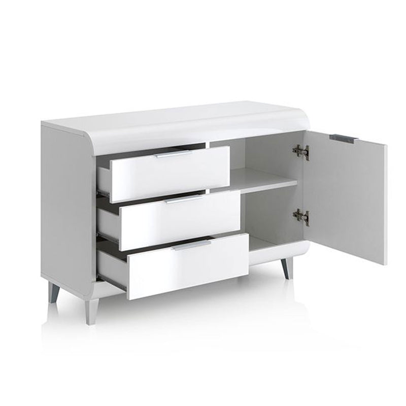 Vega White High Gloss Chest Of Drawers by Lavishway | Chest Of Drawers-23551