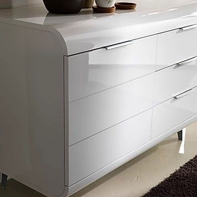 Vega White High Gloss Chest Of Drawers by Lavishway | Chest Of Drawers-23552