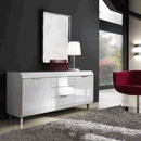 Vega White High gloss Sideboard by Lavishway | Sideboards-23512