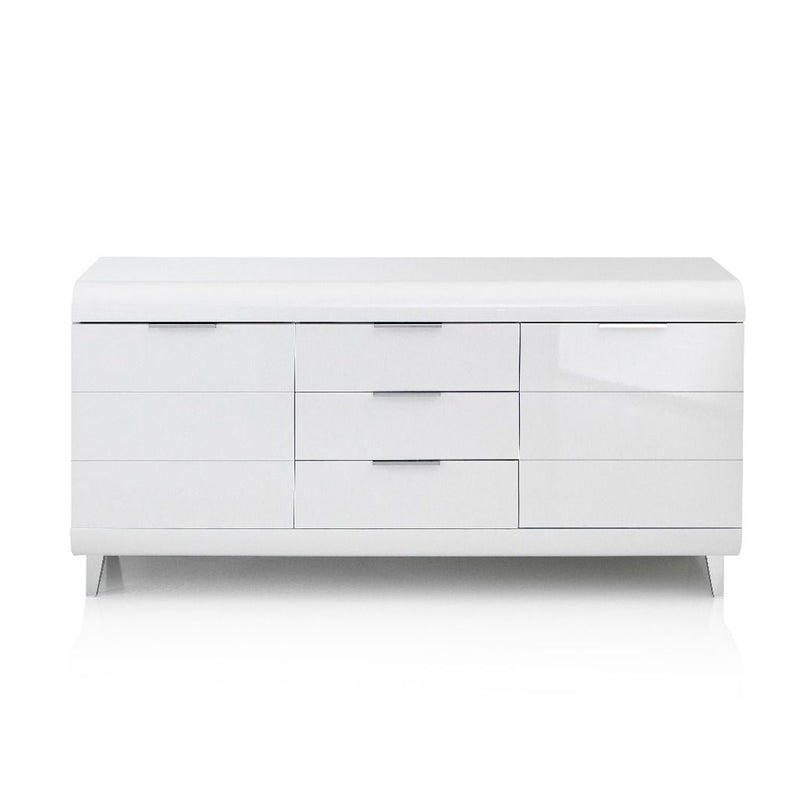 Vega White High gloss Sideboard by Lavishway | Sideboards-23517