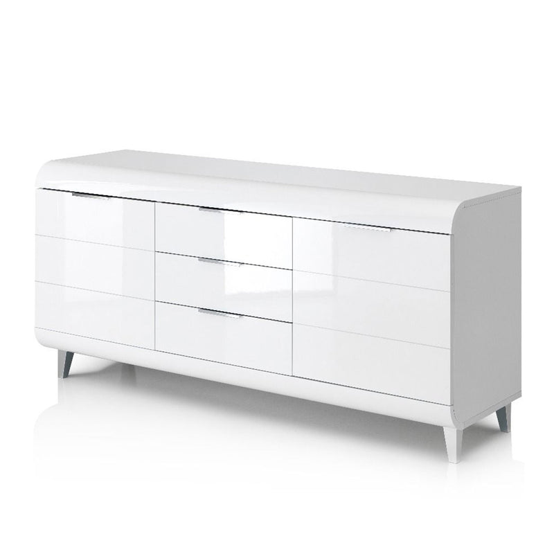 Vega White High gloss Sideboard by Lavishway | Sideboards-23515