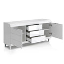 Vega White High gloss Sideboard by Lavishway | Sideboards-23514